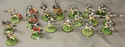 WARHAMMER 40K Astra Militarum Cadian Painted Lot W/ Drop Troops & Metal Models • $80