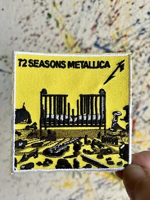 Metallica Iron On Patch 72 Seasons Black On Yellow • $5.99