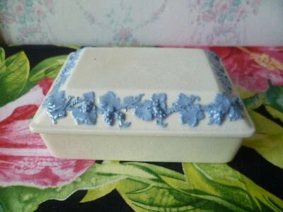 £8 • Buy Vintage Wedgwood Embossed Queens Ware Trinket Box