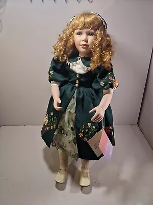 VTG William Tung Collection 1996 Ginger Doll 27” Porcelain Cloth #4/1500 A11te • $119