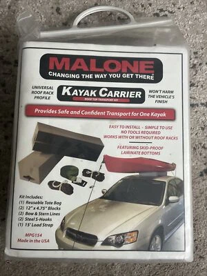 $24.90 • Buy Malone Kayak Carrier Roof Top Transport Kit MpG154 Laminate Bottom