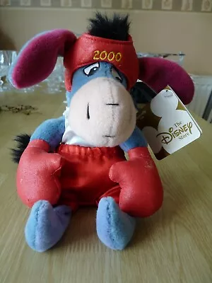 Disney Store Beanie - Eeyore Boxing  (2000) Olympics - Collectable 9  With Tags • £9.99