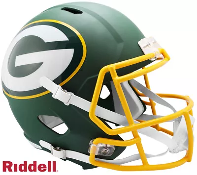 Green Bay Packers Full Size AMP Speed Replica Helmet New In Box 10357 • $179.99