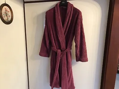 Marks And Spencer Fleece Dressing Gown Mid Length Mulberry Purple Size 12-14 • £10