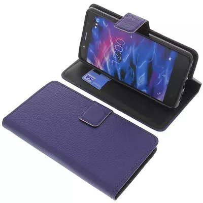 Case For MEDION Life S5004 Book-Style Protective Case Phone Case Book Blue • £24.58