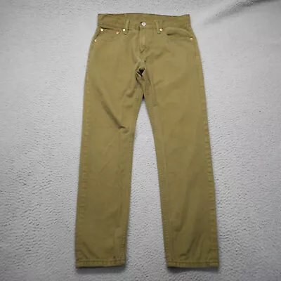 Levis Jeans Mens 29x30 Green 508 Regular Taper 100% Cotton Denim Fit 30x29 • $28.77