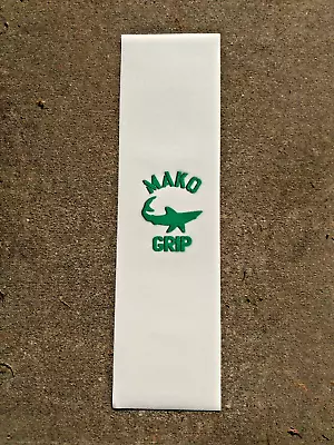 Mako Skateboard Grip Tape 9x33 White W/ Green Double Stencil Logo 1 Sheet NEW • $7.95