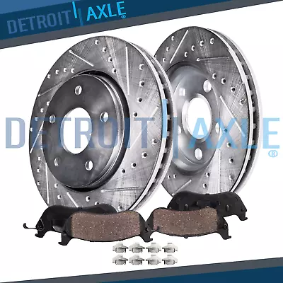 Front DRILLED Rotors Ceramic Brake Pads For Jeep Patriot Compass Caliber Avenger • $104.35