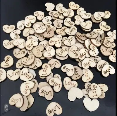 £2.99 • Buy Love Heart Table Decoration Wooden Rustic Wedding Vintage Favours Personalised
