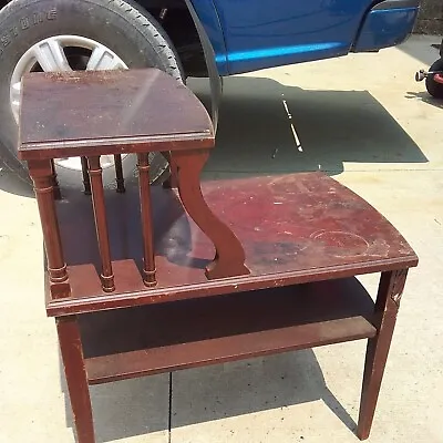 Vintage Mersman End Table  Side Two Tier #7375 With Shelve  NR • $79.02