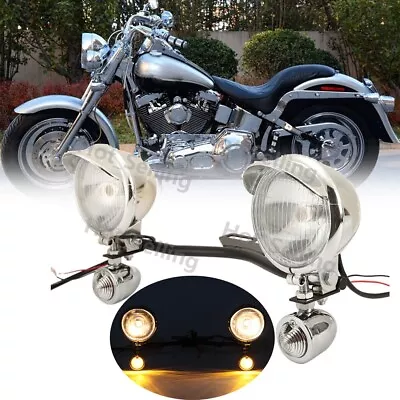 $67.79 • Buy Passing Fog Turn Signal Light Bar For Yamaha V-Star XVS 1100 1300 650 950 Custom