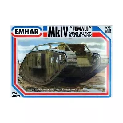 Emhar Historical Models 1/35 MkIV 'Female' WWI Heavy Battle Tank VG • $40