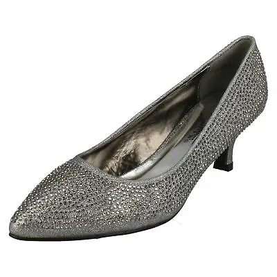 Ladies Anne Michelle F9811 Slip On Heel Smart Dress Wedding Court Shoes Size • £9.99