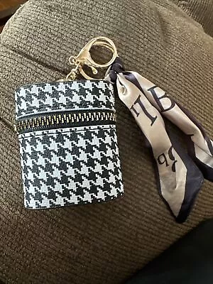 Houndstooth Wallet/insulin Holder/Earbud Protection Plaid Case W/Keychain • $10