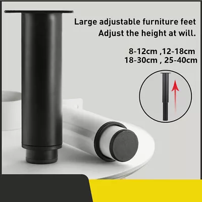 $15.99 • Buy Metal Furniture Legs Adjustable Cabinet Sofa Kitchen Bed Couch Leg Feet 8-42 Cm