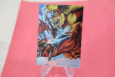 1995 Marvel Masterpieces Sabretooth Limited Edition Holo Flash Chase Insert Card • $45