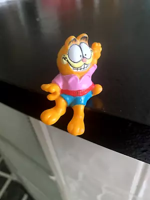 Vintage Garfield The Cat PVC Toy Figures 1978 / 1981 Sitting Waving Figurine • $5.25