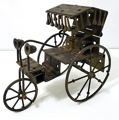 $38 • Buy Vintage Steampunk Metal Car Bicycle Tricycle Sculpture Hardware Parts Handmade