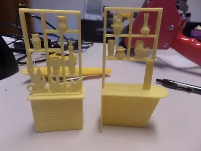 Marx Imagination Dollhouse - Yellow Room Divider And Planter • $9.50