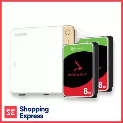 Qnap TS-462-2G NAS + Seagate IronWolf 16TB (2X8TB) HDD • $1249