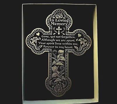 In Loving Memory Gone But Not Forgotten Stainless Forever Memorial Table Cross  • $12.95