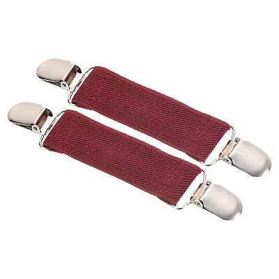 Mitten Clips 2Pcs Elastic Glove Buckle Clip With Double Metal Clamp Dark Red • $6.83