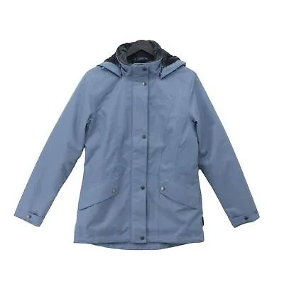 Jack Wolfskin Women's Coat S Blue 100% Polyester Rain Coat • £17.10