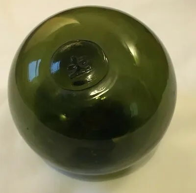 £75 • Buy Antique Glass Nautical Fishing Float Ball Button Seal German Maker Heye Glass