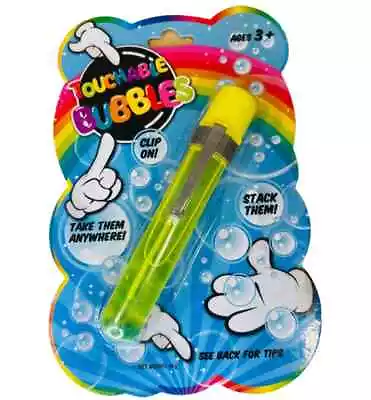 Novelty Touchable Bubbles Unpacked 12cm Fun Toy Outdoor Sensory Kids Blower Tube • $9.95