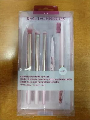 REAL TECHNIQUES Naturally Beautiful Eye Makeup Brush Kit 5 Piece Set (2634) R1P3 • $8.99