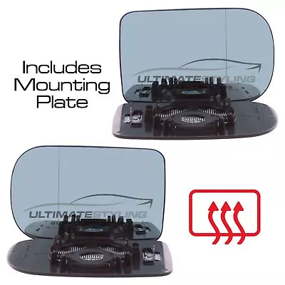 Wing Mirror Glass BMW 7 Series E38 Saloon 1994-2002 Blue Heated Aspherical Pair • $43.45