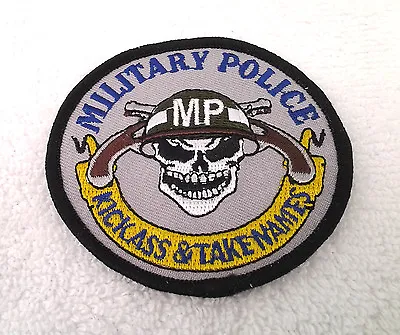 MILITARY POLICE MP KICK ASS & TAKE NAMES (3 ) Military Patch PM0273 EE • $6.53