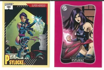 PSYLOCKE - 1991 IMPEL / 2014 DIVAS NEAR MINT NM+ Trading Cards (Marvel) X-MEN • $6.94