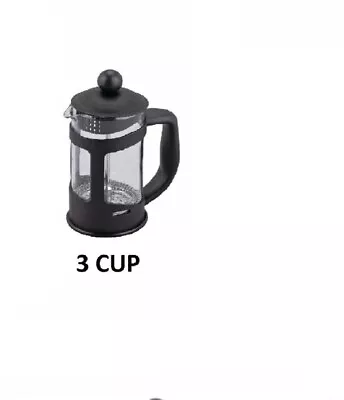 Serving Cafetiere Coffee Maker Mixer Plunger Press Glass Pitcher 3 / 6 / 8 Cups • £9.37