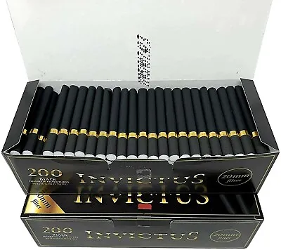 £9.99 • Buy Invictus BLACK Premium EMPTY Cigarette Filter Tubes 200 Tubes-make Your Own 