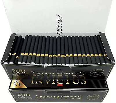 Invictus BLACK Premium EMPTY Cigarette Filter Tubes 200 Tubes-make Your Own  • £9.99