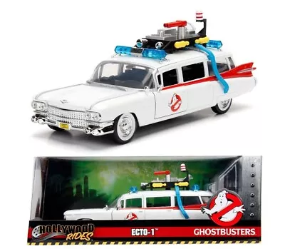 Ghostbusters - Ecto-1 1984 Hollywood Rides 1:24 Scale Diecast Vehicle OE • $49.95