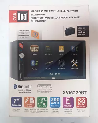 Dual Car Bluetooth Mechless Multimedia Receiver W/ 7  Screen XVM279BT BRAND NEW • $54.95