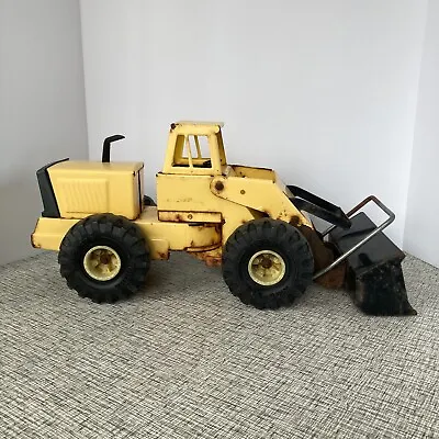 Vtg Tonka Turbo-Diesel Yellow Metal Pressed Steel Front End Loader XMB-975 • $28