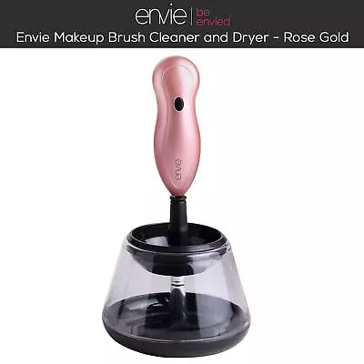 Envie Makeup Brush Cleaner & Dryer Battery Powered & Deep Cleaning Rose Gold • £10.99