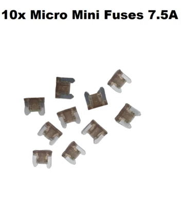 $3.45 • Buy 10x 7.5 AMP Micro Mini Car Fuse Blade Truck 7.5A Automotive Low Profile Fuses