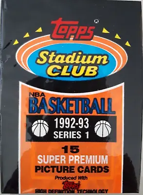 1992-93 Topps Stadium Club Series 1 Factory Sealed Wax Pack • $7.02