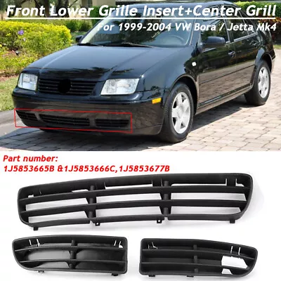 For 1999-2004 VW JETTA BORA MK4 Front Bumper Lower Side Grills + Center Grille • $28.99