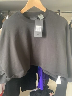 $50 • Buy Fenty X Puma Cropped Crew Neck Black Size UK 10