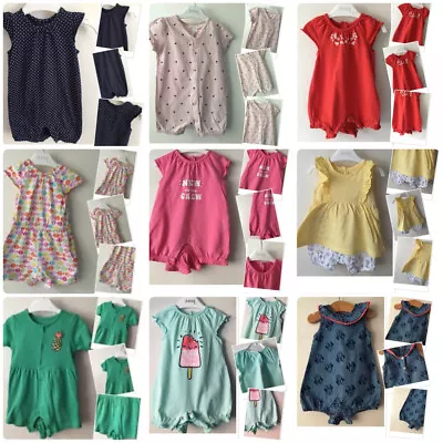 Baby Girls Multi Listing Summer Rompers Shorts Outfits Sets 0-3 Months Next TU • £1.99