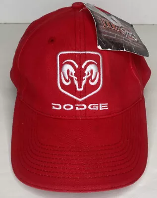 Dub Sportz Dodge Ram Logo Adjustable Hat Baseball Cap Red White Hook & Loop • $11.24