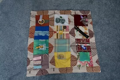 Hand Made Alzheimer's / Dementia /autism Twiddle Lap Blanket Leaf Pattern Back • £18