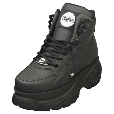 Buffalo 1340-14 2.0 Vegan Womens Black Platform Boots - 3 UK • $271.34
