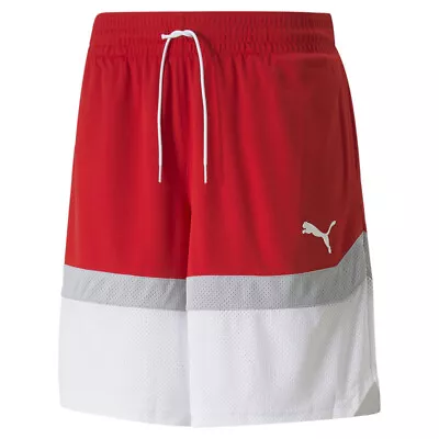 Puma Splash Basketball Shorts Mens Red Casual Athletic Bottoms 53619003 • $19.99