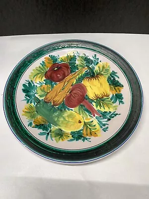Vintage P.V. ITALY Peasant Village Pottery VEGETABLE Serving Plate Platter 13” • $32.99